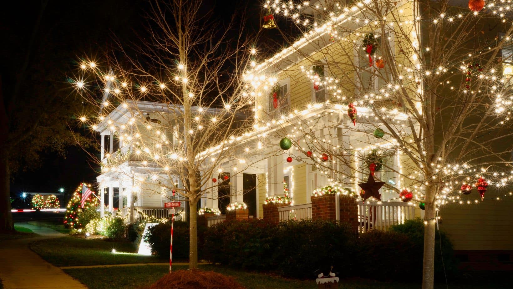 christmas light installation