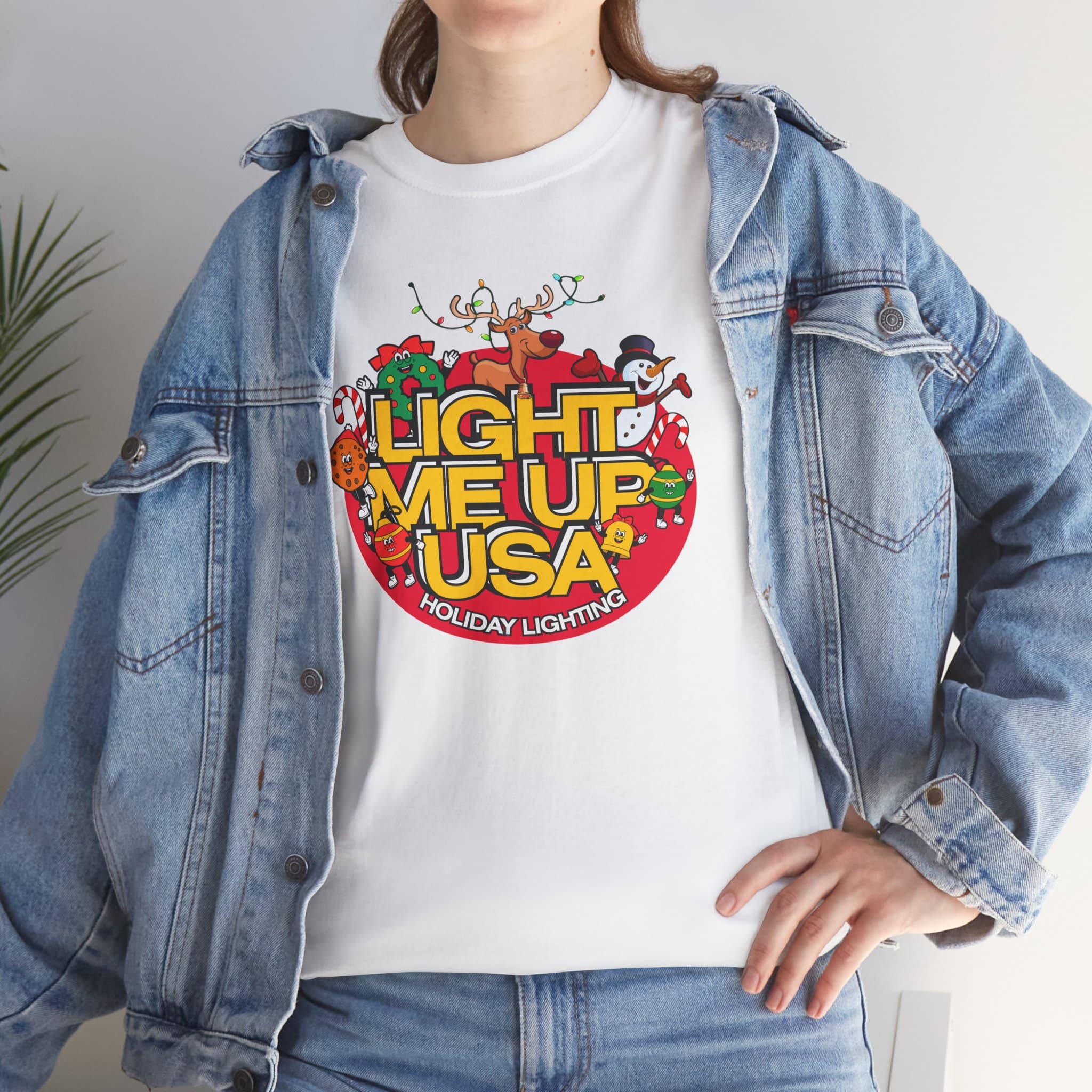 Light Me Up USA Graphic Tee, Unisex Cotton T-Shirt, Holiday Celebration Shirt, Festive Apparel, Gifts for Friends & Family - Image 7