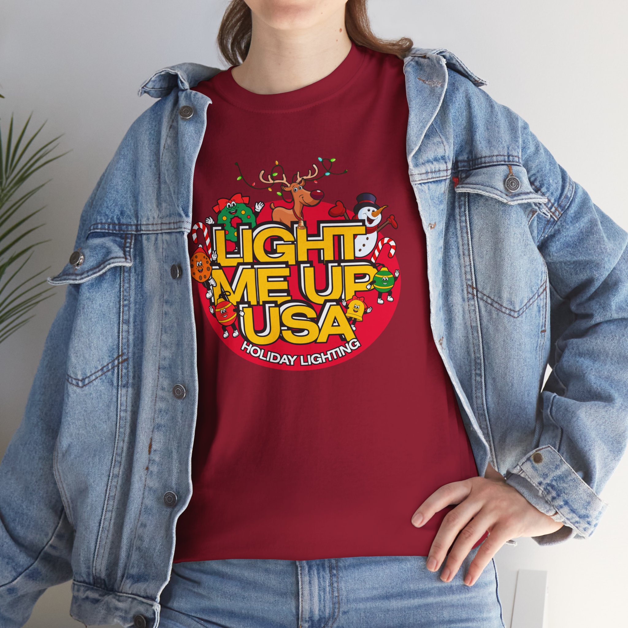 Light Me Up USA Graphic Tee, Unisex Cotton T-Shirt, Holiday Celebration Shirt, Festive Apparel, Gifts for Friends & Family - Image 25