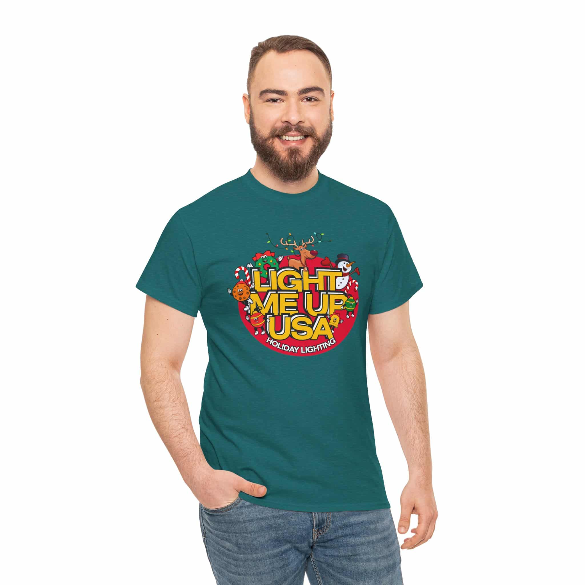 Light Me Up USA Graphic Tee, Unisex Cotton T-Shirt, Holiday Celebration Shirt, Festive Apparel, Gifts for Friends & Family - Image 14
