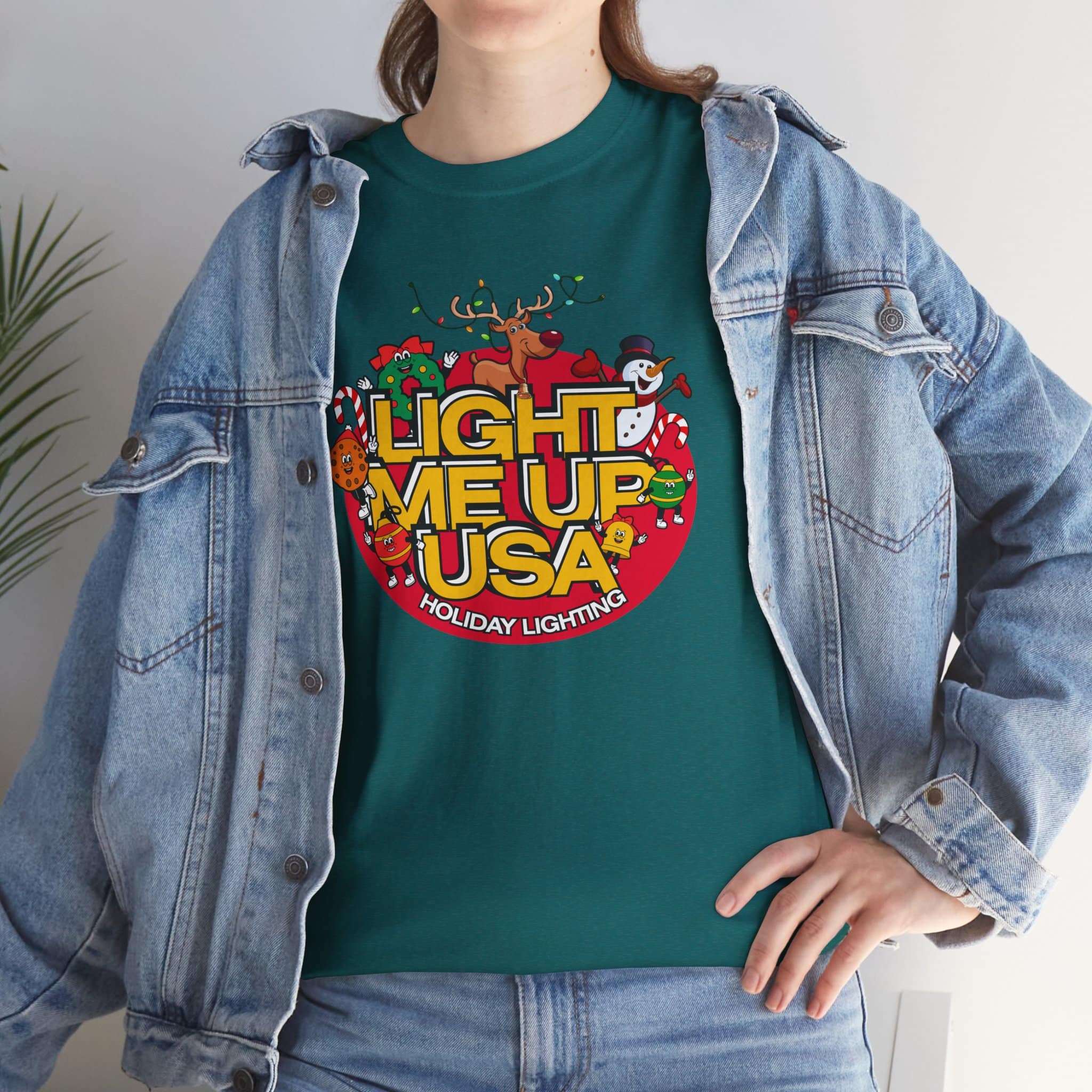 Light Me Up USA Graphic Tee, Unisex Cotton T-Shirt, Holiday Celebration Shirt, Festive Apparel, Gifts for Friends & Family - Image 16