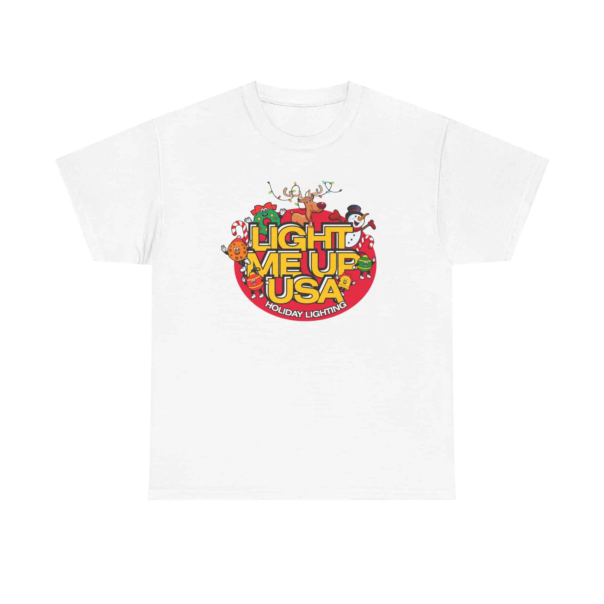 Light Me Up USA Graphic Tee, Unisex Cotton T-Shirt, Holiday Celebration Shirt, Festive Apparel, Gifts for Friends & Family