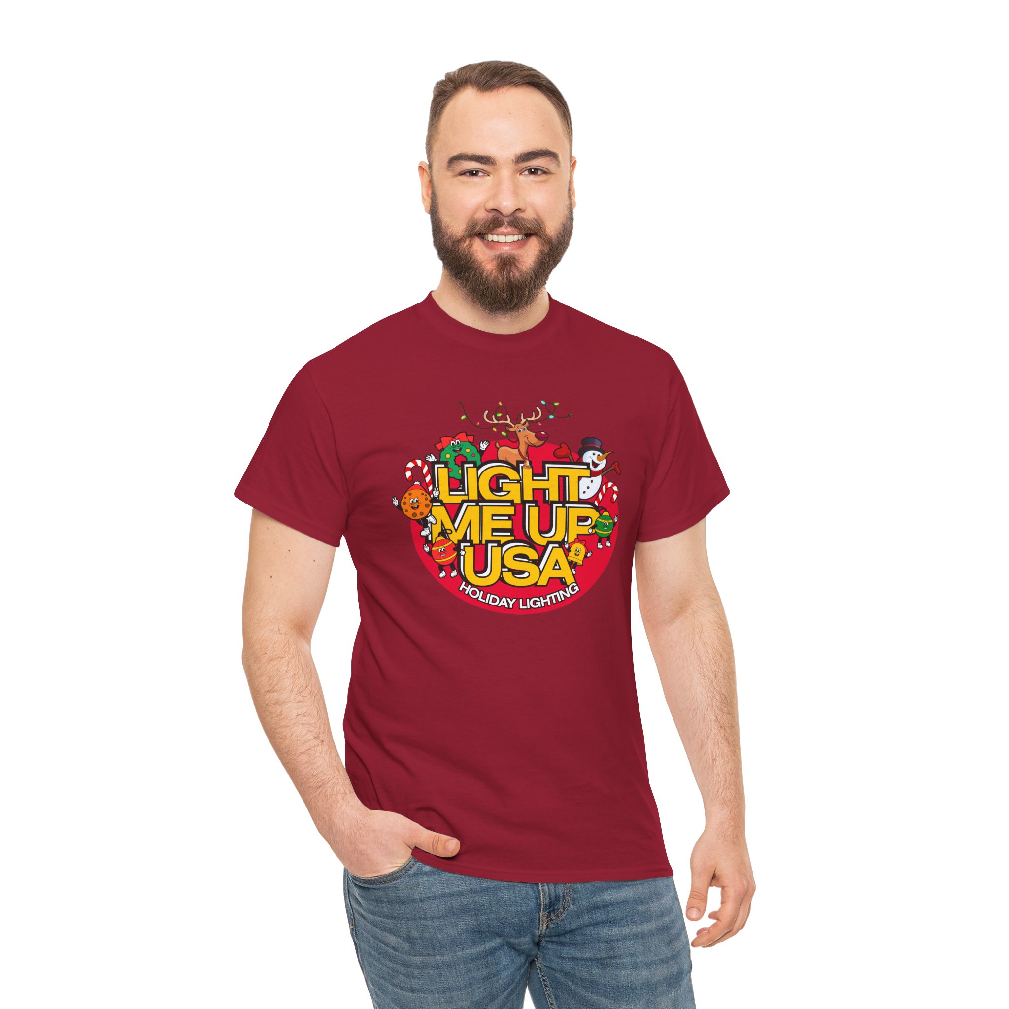 Light Me Up USA Graphic Tee, Unisex Cotton T-Shirt, Holiday Celebration Shirt, Festive Apparel, Gifts for Friends & Family - Image 23