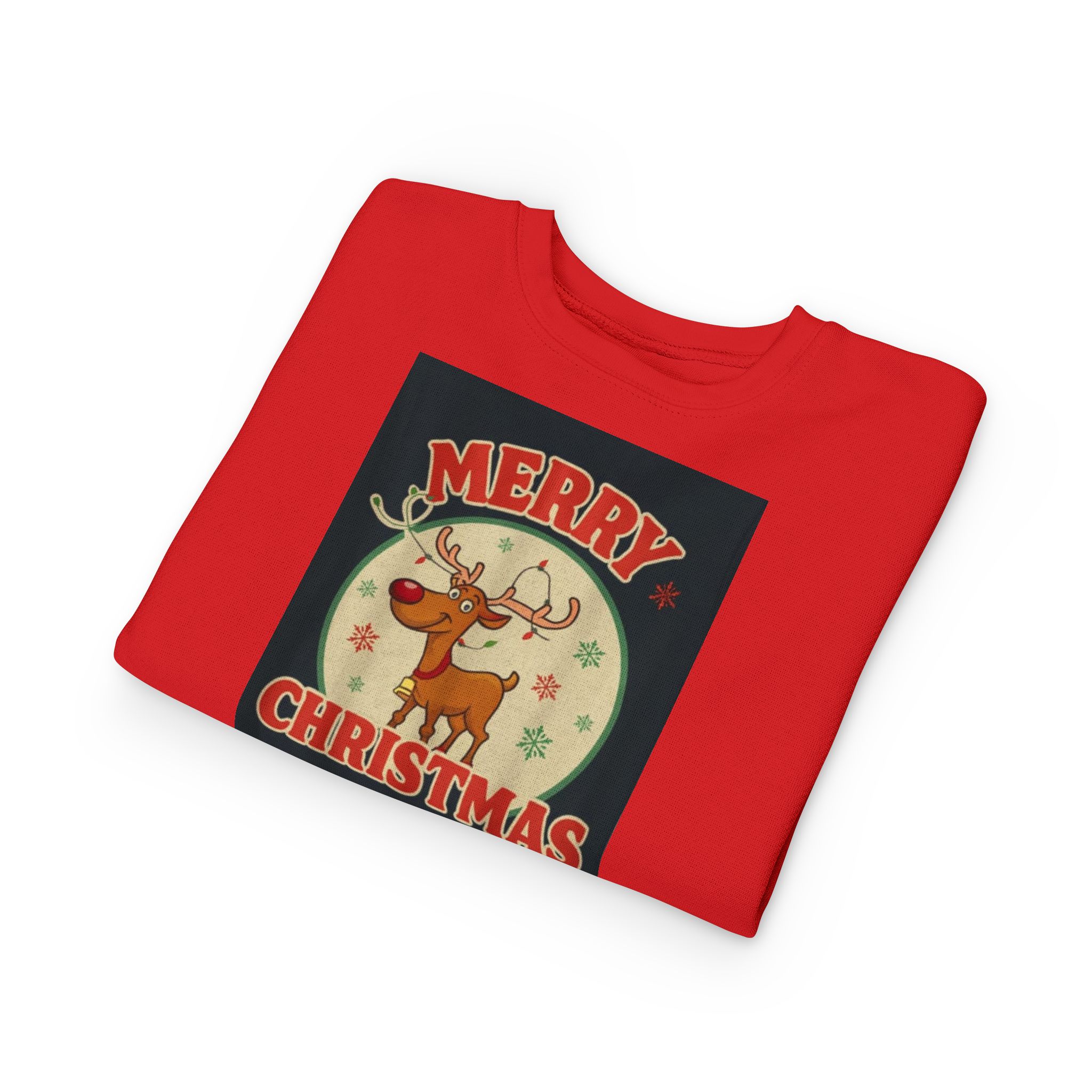 Merry Christmas Toddler Sweatshirt - Cute Reindeer Design - Image 11