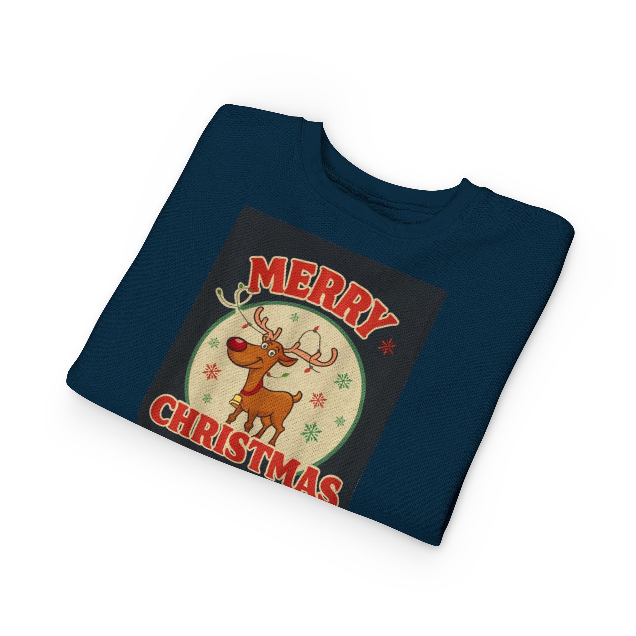 Merry Christmas Toddler Sweatshirt - Cute Reindeer Design - Image 7