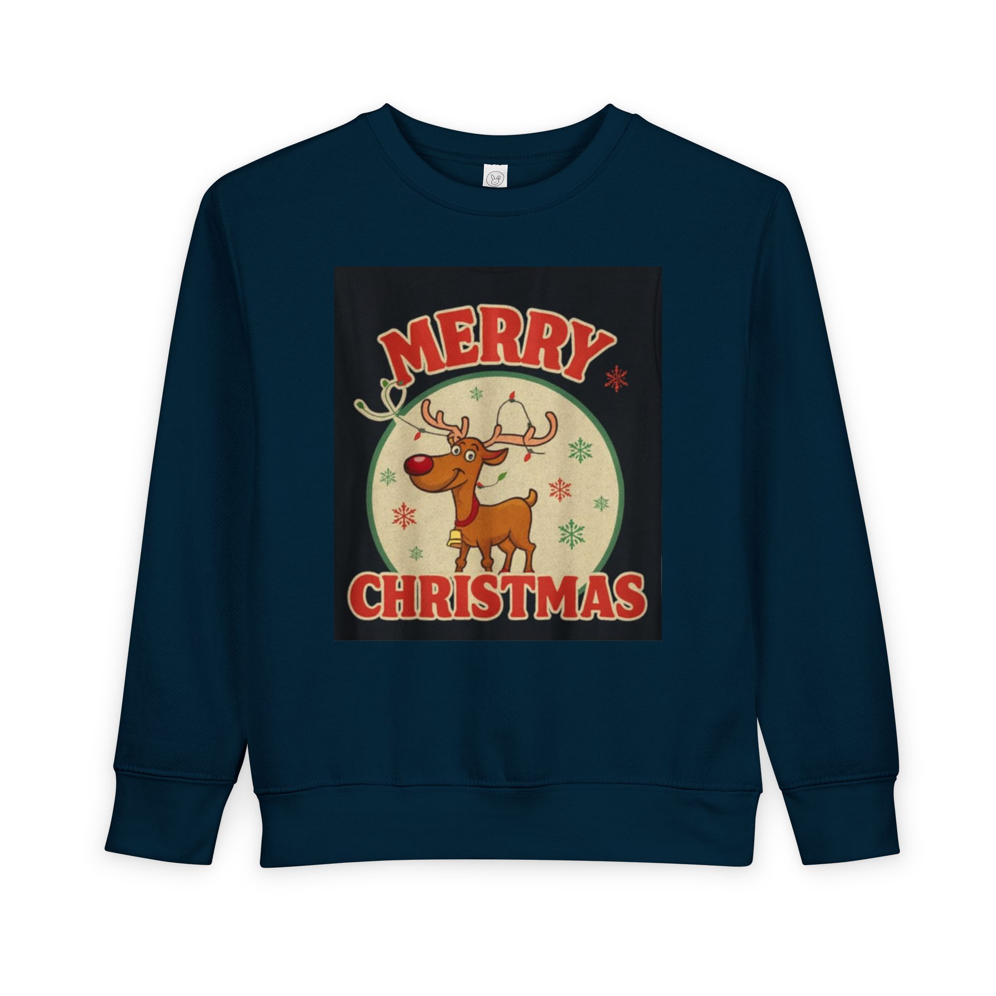 Merry Christmas Toddler Sweatshirt - Cute Reindeer Design - Image 5