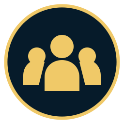 BRIGHTER PEOPLE circled gold icon